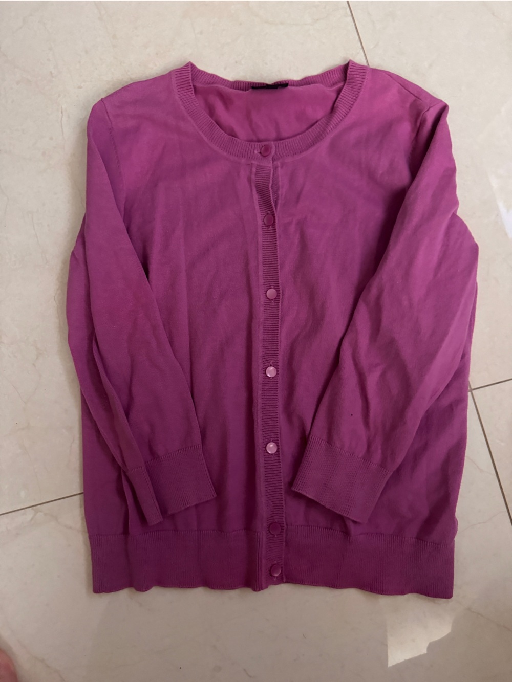 Talbots Magenta Button cardigan size small